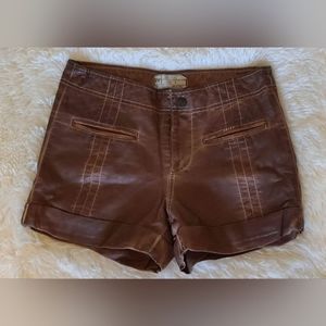 Free People Vegan Leather Shorts Size 0